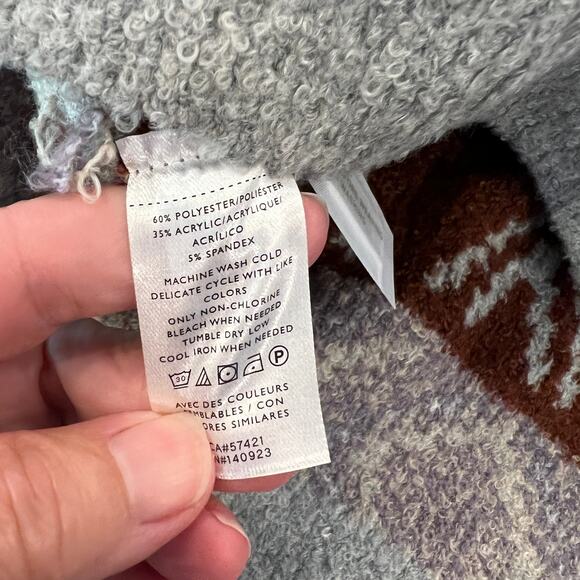 NWT LOFT Lou & Grey Pebble Grey Heather Fair Isle Tunic Sweater - Picture 10 of 10